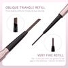 Eyebrow Pen,Eyebrow Pencil with Brow Brush Double Ended Eyebrow Pen Ultra Fine Double Ended Eye Brow Pen Automatic Makeup Cosmetic Tool(Dark Brown)