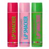 Lip Smackers Flavored Lip Balm Trio Original & Best, Strawberry Watermelon, Cotton Candy, Clear Matte, For Kids, Women, Men,3 Count (Pack of 1)