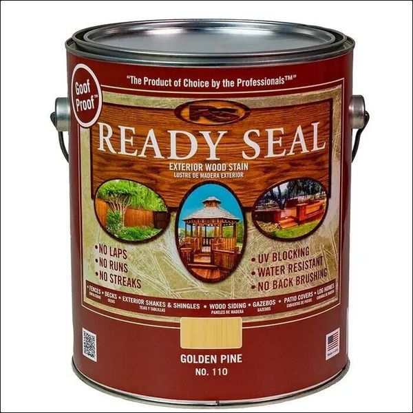 Ready Seal 110 1-Gallon Can Golden Pine Exterior Wood Stain and Sealer