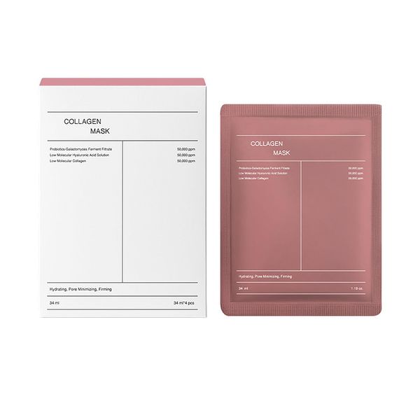 ARCHIDATE Collagen Face Mask 4 Pieces - Collagen Mask Face Overnight - Anti Wrinkle Collagen Mask - Moisturising Face Mask - Masks Beauty Skin Care Mask - Smooth Firming Women Skin