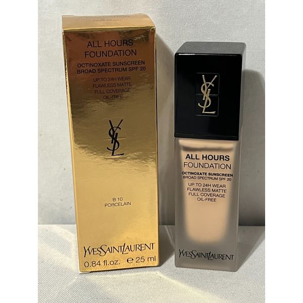 YSL All Hours Full Coverage Matte Foundation SPF20 B10 Porcelain exp 4/19