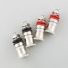 4 pcs 11.5mm Rhodium Plated Speaker Amplifier Binding Post Terminal Banana Plug Socket
