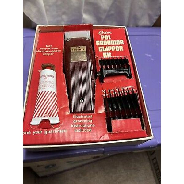 Vtg Oster Model 123-02 Series A Pet Hair Clipper Original Box