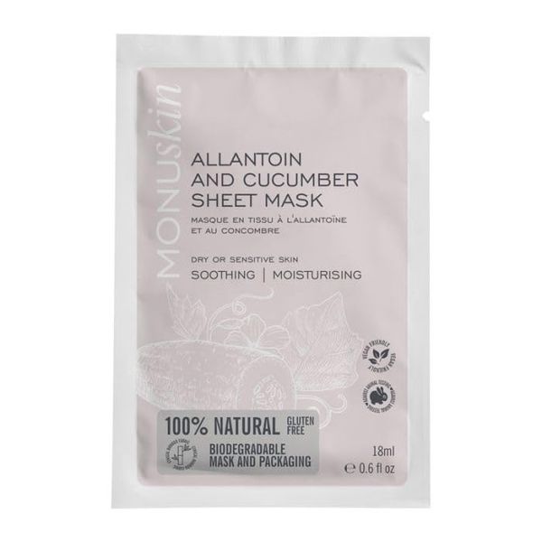 Monuskin Allantoin and Cucumber Sheet Mask single