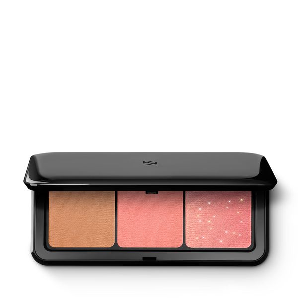 KIKO Milano Multi Finish Trio Blush & Bronzer Palette 01 | Palette Viso Con 1 Bronzer E 2 Fard Dai Finish Mat E Metal