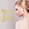 VOCOSTE Hair Side Comb Accessory Metal 4 cm Silver Tone Anti-slip 4 pcs Gold Tone