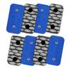 8 electrodes for Compex with silver pattern, 50x100mm with 2 SNAP connectors