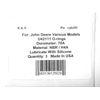 3 Compatible John Deere U42111 O-rings / R&S 136JD / NBR H4A Material