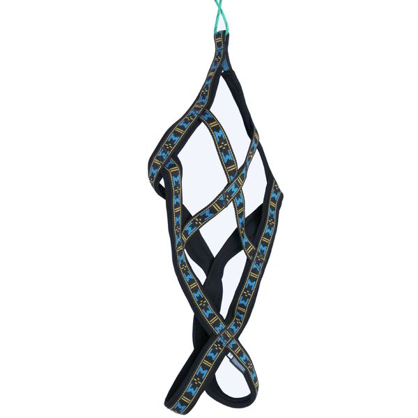Weight Pulling Sledding Dog Harness X-Back Style Black Medium, 19.5" Neck Circumference