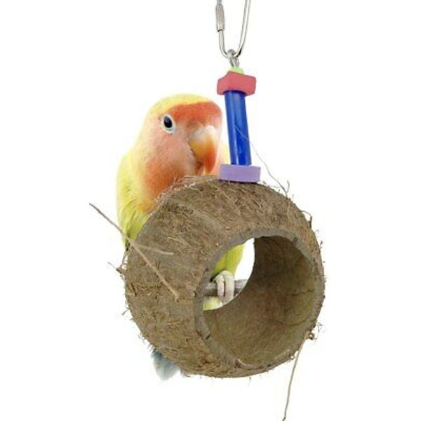 1232 Coco Nest Bird Toy parrot cage toys cages finch conure cockatiel house pet