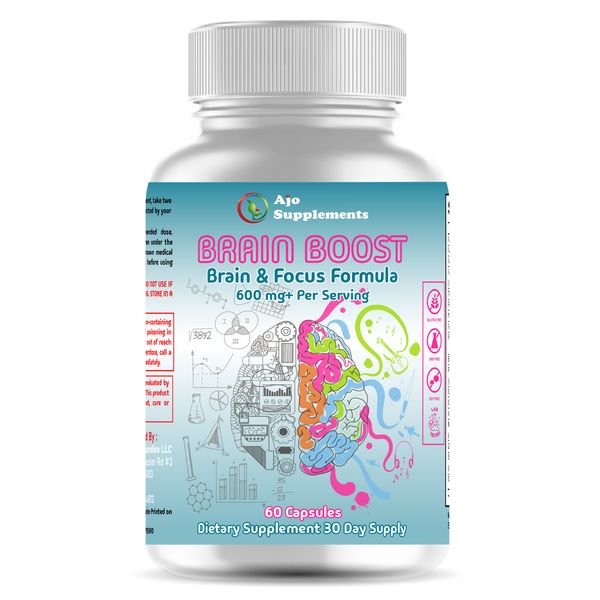 BrainBoost Brain Support Supplement - Focus Supplement with Vitamins