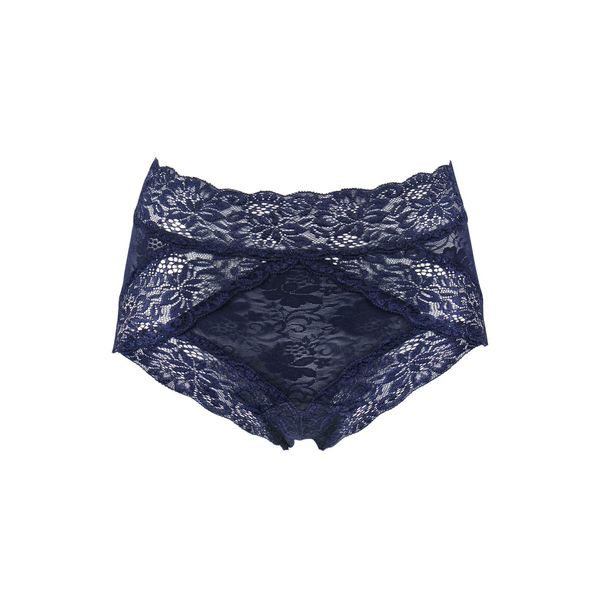 Lange De Ash EL627 Women's Control Panties, Jacquard Lace, Petite Control Panties, navy