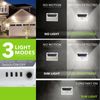 4X 46 LED Solar Lights Outdoor Motion Sensor Security Deck Yard Patio Light W