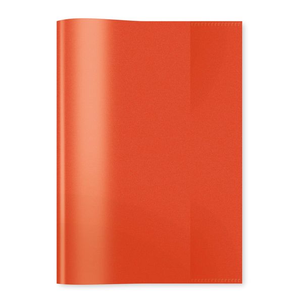 HERMA Clear Exercise Book Cover A5, Made of wipeable and Sturdy Plastic, Slip on Cover Jackets for School, red