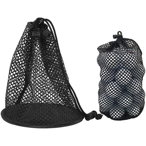 2 Pieces Golf Ball Storage Nets, Nylon Mesh Drawstring Pouch, Storage Practice Golf Ball Bag, Tennis Storage Mesh Bag, Portable Mesh Nets High Strength Golf Ball Bag, for Golf, Tennis, Outdoor Tools