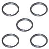 CLAN Titanium Alloy Ring Set, Lightweight, Strong, Rustproof Ring, TC4 Titanium (Ti) (Diameter 10mm, Inner Diameter 7.8mm, 5 Pieces, Silver)