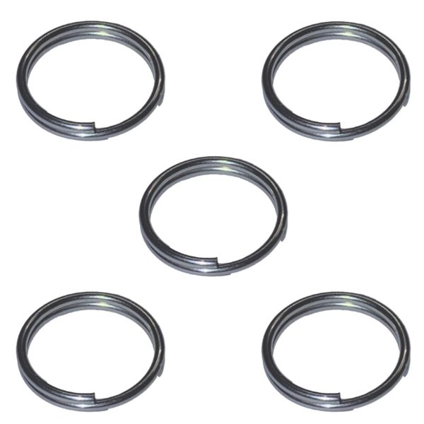 CLAN Titanium Alloy Ring Set, Lightweight, Strong, Rustproof Ring, TC4 Titanium (Ti) (Diameter 10mm, Inner Diameter 7.8mm, 5 Pieces, Silver)