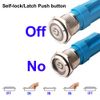 Gebildet 2pcs 12mm 12V-24V 3A LED SPST Stainless Steel Latching Self Float Push Button Switch Normal Open On-Off Waterproof Toggle Switch with Wire Socket Plug (Red LED)