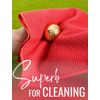 CybGene Microfiber Golf Towel, 16'x 24', Red - Initial R