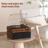 Retro Vinyl Record Player Bluetooth Desktop Phonograph Belt-Drive Turntable with