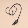 COAI Wolf Tooth Amulet Black Obsidian Necklace for Men