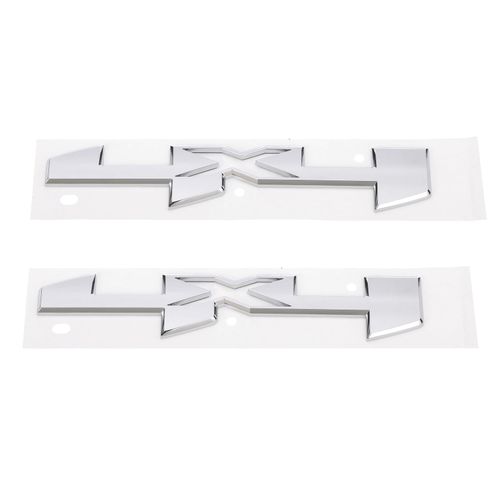 2Pc 4x4 Truck Bed Emblem 3D Badge Decal Sticker Letter Nameplate Rear Tailgate Hatch Left or Right 23400419 Replacement for 2019-2022 GM-C Sierra (Chrome)
