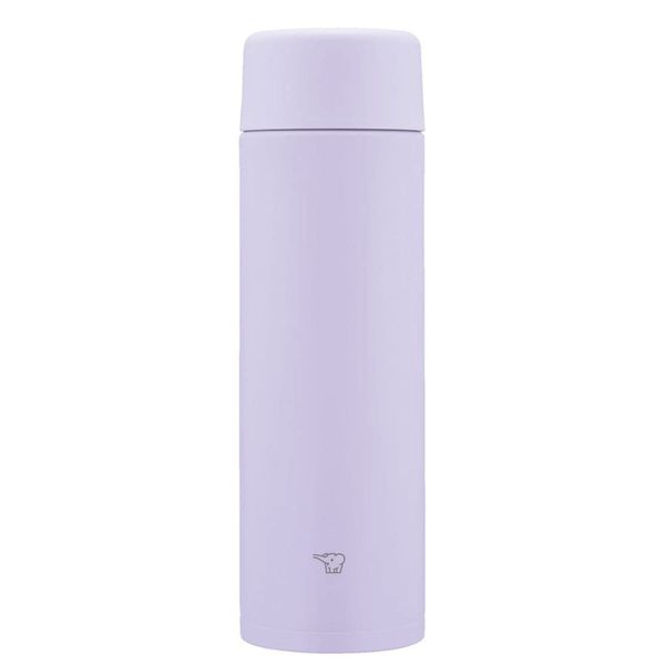 Zojirushi Mahobin Water Bottle, Seamless 16.9 fl oz (480 ml), Screw, Stainless Steel Mug, Lilac Purple, Integrated Strings and Washer, Easy to Clean, 2 Pieces Only Wash SM-ZB48-VM