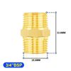 TAILONZ PNEUMATIC 3/4" BSP Male Pipe Hex Nipple, Brass Pipe Fitting（5Pcs）