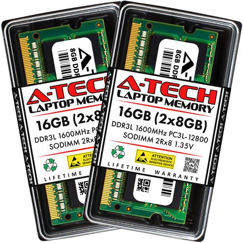 A-Tech 16GB Kit (2x8GB) RAM for Dell Alienware 17 Laptop | DDR3/DDR3L 1600MHz PC3L-12800 SODIMM 2Rx8 1.35V 204-Pin Non-ECC SO-DIMM Memory Upgrade