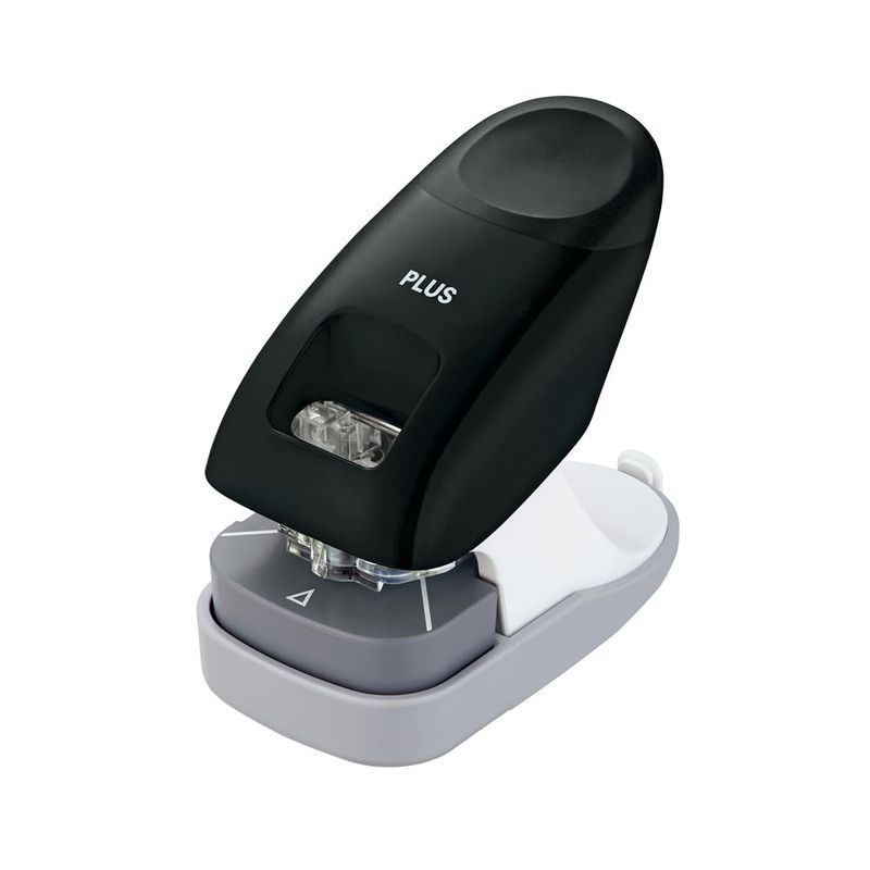 PLUS Staple-Less Stapler Desk Model in Black, 10 Sheets of stapling ...