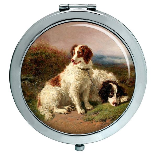 Two Spaniels by Henry Garland Compact Mirror