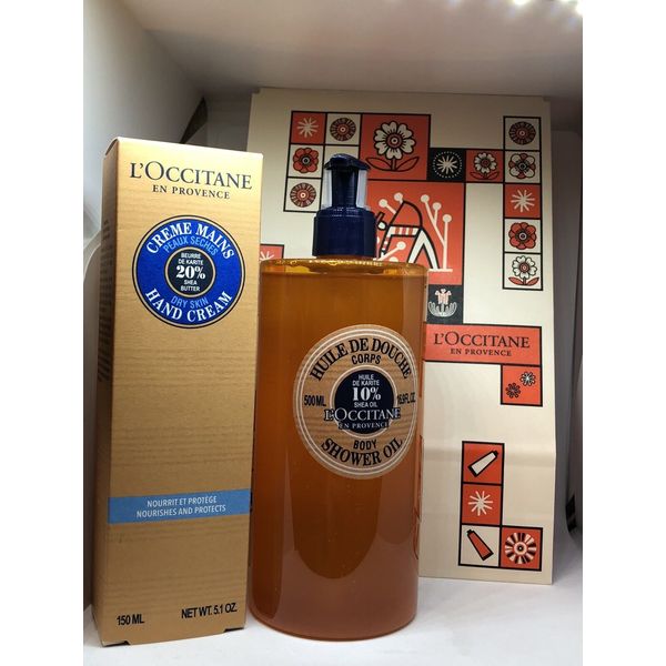 L'occitane en Provence2PC Gift Set Jumbo Size Body ShowerOil+Dry Skin Hand Cream