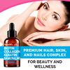 Liquid Collagen Peptides for Women - Complex with Biotin Vitamin, Hydrolyzed Keratin Protein and Saw Palmetto - Comprehensive Formula for Hair, Skin, and Nails Wellness - 2fl oz (Pack of 2)