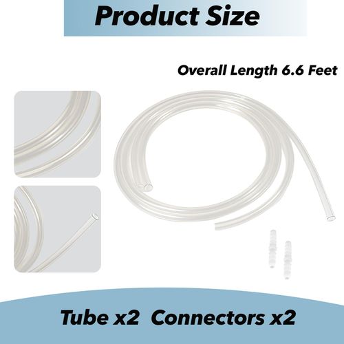 2-Pack Drain Hose Extension for Nugget & Opal Ice Maker, 1/4'' ID and 3.3 Feet Drain Hose Extension for Nugget Ice Maker, Ice Maker Hose Replacement Made for Nugget Accessories
