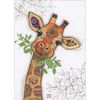Bug Art Blank Greeting Card - Gina Giraffe