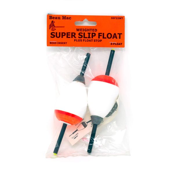 Beau Mac SSF22 Super Slip Float 2-1/4" 2Pk Large