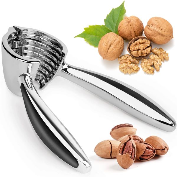 Walnut Cracker Pecan Nutcracker Metal Nut Cracker Tool Walnut Pliers Opener for Walnuts, Pecan, Hazelnuts, Almonds Brazil Nuts and Other Nuts