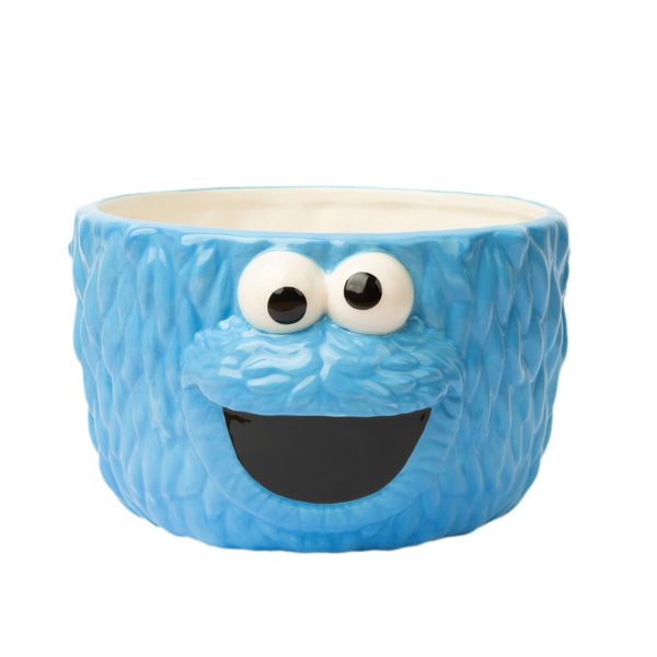 Grupo Erik Sesame Street Bowl | 1100 ml - 15 x 17.2 x 9.8 cm | Cereal Bowl | Ceramic Bowl | Popcorn Bowl | Kitchen Decor | Cookie Monster Toys | Sesame Street Toys