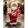 Kitchen Santa Peppermint Candy, Gingerbread House 10" Christmas Table Decor New