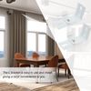 DOITOOL 4Pcs Vertical Blinds L- Shaped Brackets Blinds Curtain Track Mounting Bracket Clip Blind Extension Frame (4pcs)
