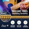 Elixir Strings 16540 Nickel Plated Steel Electric Guitar Strings with Nanoweb Coating, Set of 3 Pieces