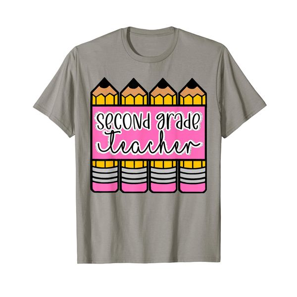 Cute pencil second 2nd grade teacher teaching school student T-Shirt