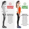 Gearari Upper Back Brace Posture Corrector for Unisex Black Neck Back & Shoulder