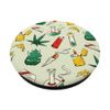 Cannabis Pattern with Bong, Joint, Buds, Weed Leaf & Pizza PopSockets Swappable PopGrip