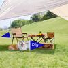WEITBF 12Pcs 8×12 Inch Solid Blue Pennant Flags Small Blank Sublimation DIY Triangle Flags on Stick Mini Handheld Solid Color Graffiti Flag ﻿