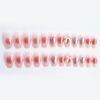 24PCS Cute Elegant Ribbon Nails Flash Gold Foil Nail Tips For Taking Photos, Weddings, Coming-of-Age Ceremonies, Parties, After-Parties, Etc. False Nails