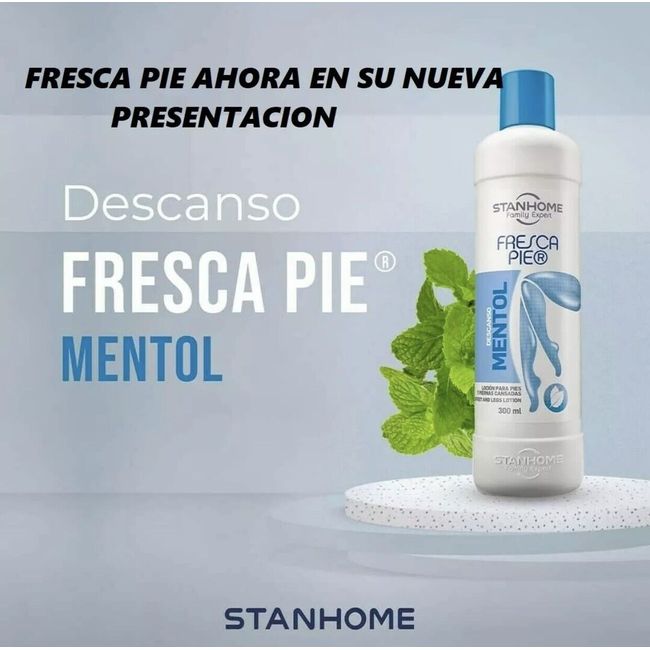 FRESCA PIE Mentol Locion Para Pies Cansados Stanhome- Tired Feet Lotion 300ml