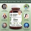 Natural Nutra Zinc Gluconate 50mg Supplement for Immune Support, Promotes Skin Health, Provides Ease From Flu & Cold, Boost Learning & Memory, Enhance Taste & Smell, Gluten Free 50mg 100 Vegan Tablets