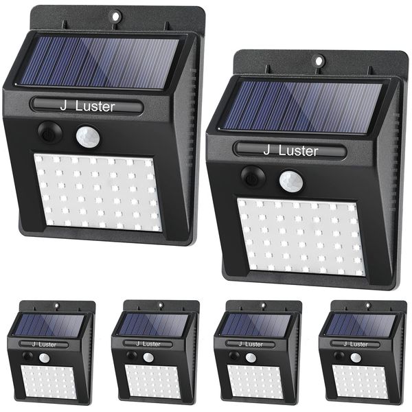 J luster Solar Outdoor Lights [6pack/3 Working Modes] Wall Security Lights IP 65 Waterproof, Outdoor Use for Patio Garden Fence and Front Door(42 Led)…