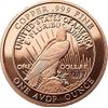 1 oz .999 Pure Copper Round/Challenge Coin (Peace Dollar Design)